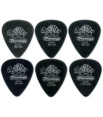 Медиаторы Dunlop 4880 Tortex Pitch Black Cabinet