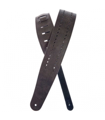 Ремни Planet waves PW25PRF01 Vented Leather Guitar Strap, Black Rows