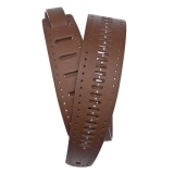 Ремни Planet waves PW25PRF07 Vented Leather Guitar Strap, Brown Studs