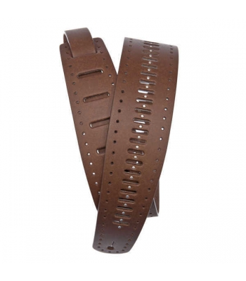 Ремни Planet waves PW25PRF07 Vented Leather Guitar Strap, Brown Studs